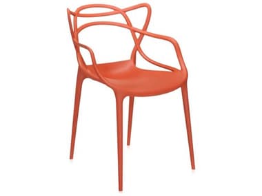 Kartell Outdoor Masters Opaque Rust Orange Resin Dining Chair KAO586515
