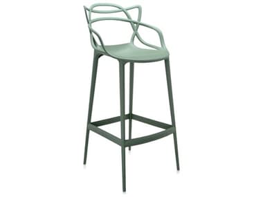 Kartell Outdoor Masters Opaque Sage Green Resin Bar Stool KAO586814