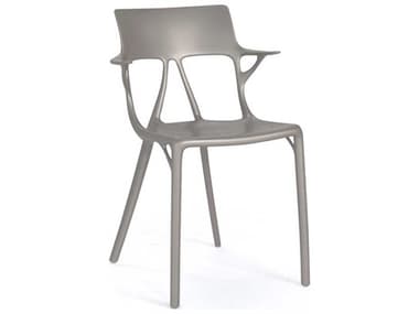 Kartell Outdoor A.I. Gray Resin Dining Arm Chair KAO5886GR