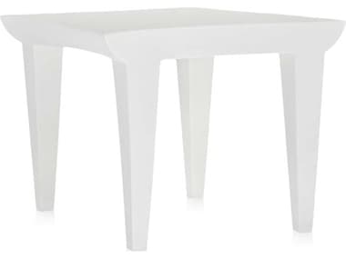 Kartell Outdoor Bubble Zinc White 20''L x 20'' Fabric Square End Table KAO608060
