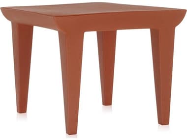 Kartell Outdoor Bubble Club Ochre Resin 20'' Wide Square Side Table KAO608064
