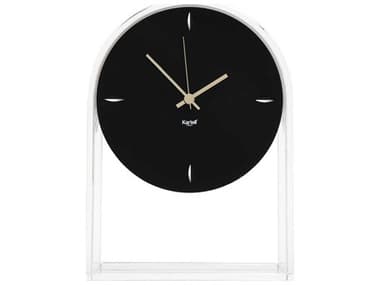 Kartell Air Du Temps Crystal & Black Clock Accessories KAR1930B9