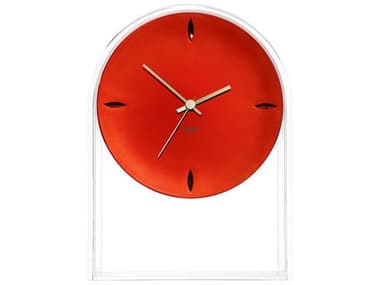Kartell Air Du Temps Crystal & Red Clock Accessories KAR193110