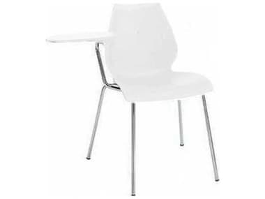 Kartell Maui Left Tablet Armchair in Zinc White  (Sold in 2) KAR28692M