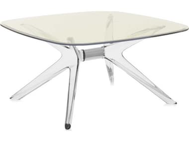 Kartell Blast Yellow / Crystal Chrome 31'' Wide Square Coffee Table KAR4095C4
