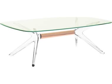 Kartell Blast 51" Rectangular Green Bronze Chrome Coffee Table KAR4096G5