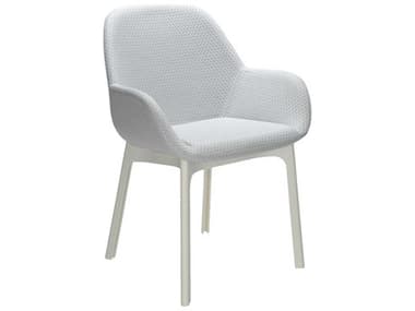 Kartell Clap Gray Fabric Upholstered Arm Dining Chair KAR4182B3