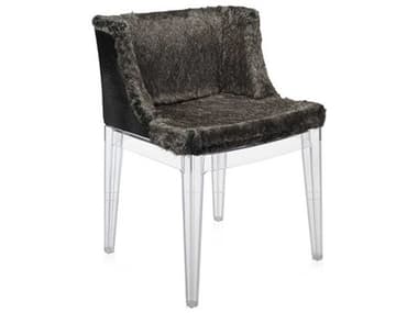 Kartell Mademoiselle Kravitz Clear Fabric Upholstered Arm Dining Chair KAR419307