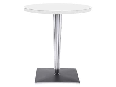 Kartell Toptop 27" Round Plastic White Dining Table KAR421203
