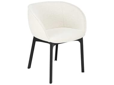 Kartell Charla Black Fabric Upholstered Arm Dining Chair KAR4215N1