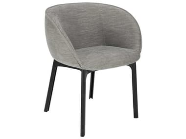 Kartell Charla Black Fabric Upholstered Side Dining Chair KAR4218N3