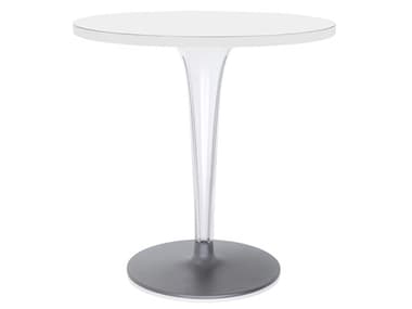 Kartell Toptop 27" Round Plastic White Top Dining Table KAR428203