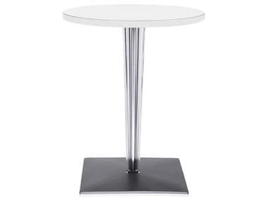 Kartell Toptop 23" Round Plastic White Top Dining Table KAR429003