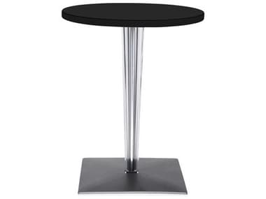 Kartell Toptop 23" Round Plastic Black Top Dining Table KAR429009
