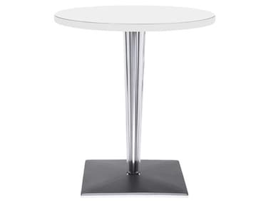Kartell Toptop 27" Round Plastic White Top Dining Table KAR429203
