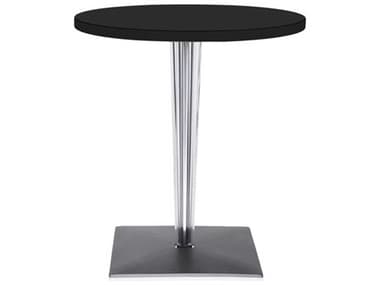 Kartell Toptop 27" Round Plastic Black Top Dining Table KAR429209