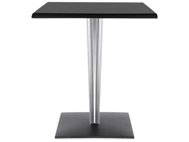Kartell Toptop For Dr Yes 27" Square Plastic Black Dining Table KAR434909