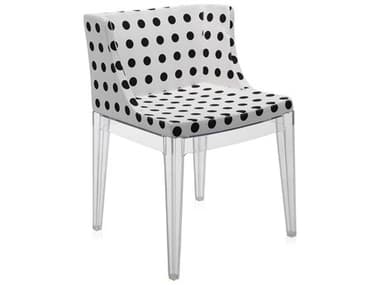 Kartell Mademoiselle Black Fabric Upholstered Side Dining Chair KAR4895PB