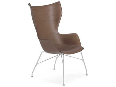 Kartell K-wood 21" Brown Accent Chair KAR4915SC