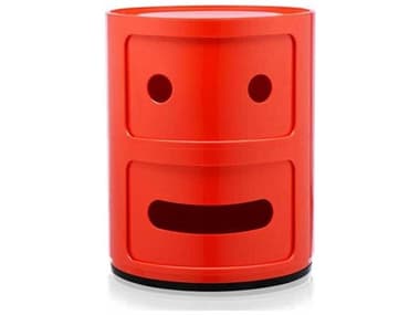Kartell Componibili Smile 12" Red ''straight Face'' File Cabinet KAR492510