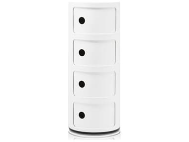 Kartell Componibili White Four-Drawer File Cabinet KAR498503