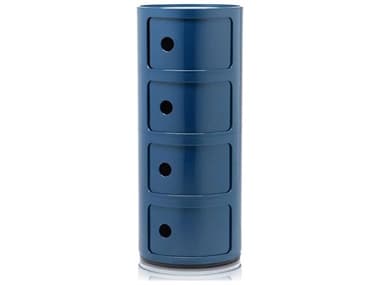 Kartell Componibili Blue Four-Drawer File Cabinet KAR498515