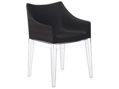 Kartell Madame Clear Fabric Upholstered Arm Dining Chair KAR5839B1