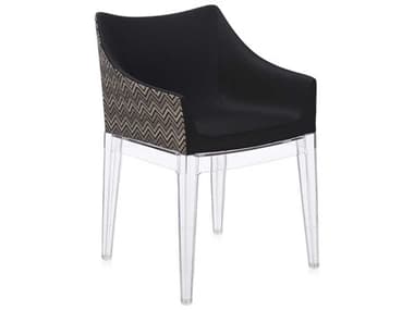 Kartell Madame Beige Fabric Upholstered Arm Dining Chair KAR5839B2