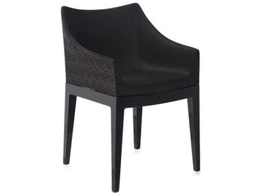 Kartell Madame Black Fabric Upholstered Arm Dining Chair KAR5839N1