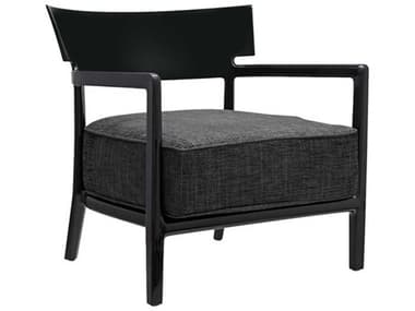 Kartell Cara 26" Black Fabric Accent Chair KAR58424D