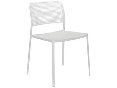 Kartell Audrey Armless Chair in White Frame and White Seat Set of 2 KAR5875B1