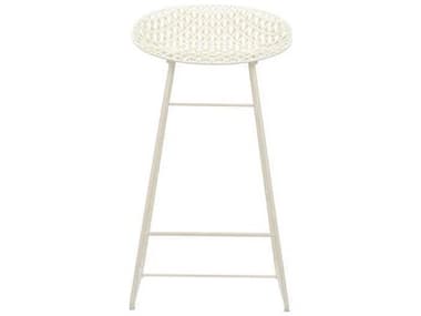 Kartell Smatrik 17" Outdoor Counter Stool in White Seat and White Frame KAR588203