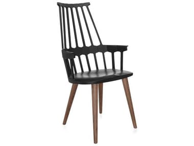 Kartell Comback Ash Wood Black Arm Dining Chair KAR595499