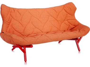 Kartell Foliage 69" Orange Trevira And Reds Fabric Upholstered Loveseat KAR6085RB