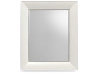 Kartell Francois Ghost Matte White 26''W x 32''H Rectangular Wall Mirror KAR8306BB