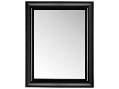 Kartell Francois Ghost Black 35''W x 44''H Rectangular Wall Mirror KAR8310E6