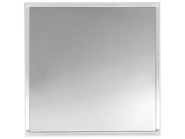 Kartell Only Me Glossy White 20'' Square Wall Mirror KAR8340E5