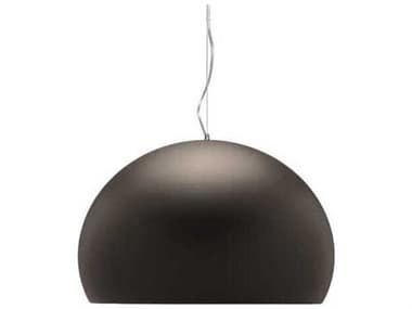 Kartell Fly Medium Pendant Lamp in Matte Brown exterior and Black Interior KAR9039MM