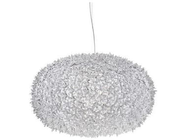 Kartell Bloom Small Round Suspension Ceiling Lamp in Crystal KAR9261B4