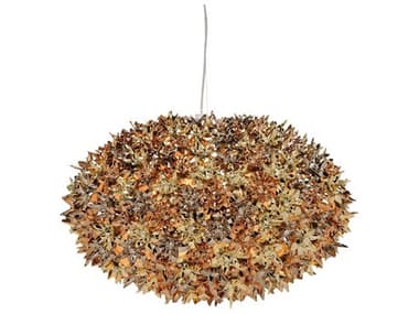 Kartell Bloom Medium Round Suspension Ceiling Lamp in Gold-Bronze-Copper KAR9269XR