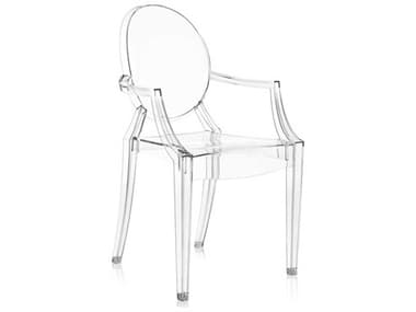 Kartell Louis Ghost Stackable Armchair in Crystal Set of 4 KARG4853B4