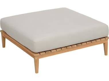 Kingsley Bate Lotus Teak Cushion Ottoman KBLO31