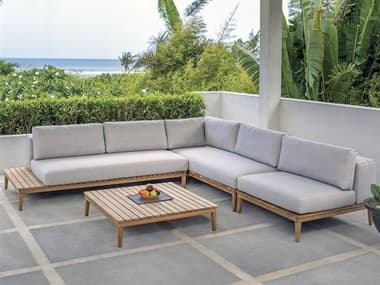 Kingsley Bate Lotus Teak Cushion Lounge Set KBLOTUS3