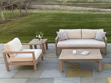 Kingsley Bate Montauk Teak Cushion Lounge Set KBMONTAUK3