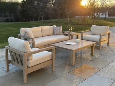 Kingsley Bate Montauk Teak Cushion Lounge Set KBMONTAUK4