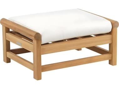 Kingsley Bate Nantucket Teak Cushion Ottoman KBNT10