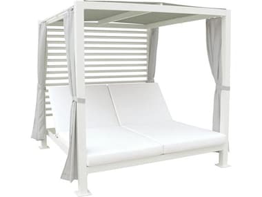 Kingsley Bate Special Order Pavilion Aluminum Double Chaise with Overseas Cushions KBPA90