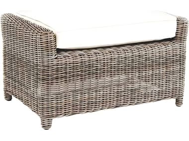 Kingsley Bate Sag Harbor Wicker Cushion Ottoman KBSH10