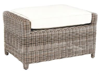 Kingsley Bate Special Order Sag Harbor Wicker Cushion Ottoman KBSH10SO