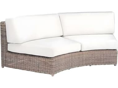 Kingsley Bate Sag Harbor Wicker Cushion Curved Modular Loveseat KBSH34